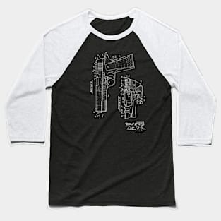 Gun Vintage Patent Hand Drawing Baseball T-Shirt